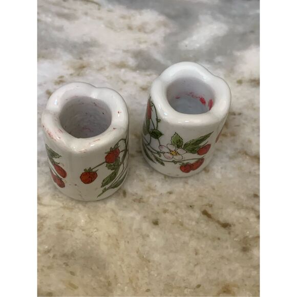Mini Candle Holders with Red Candles #strawberries - Picture 3 of 4